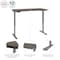 Bestar Universel 30“ x 60“ Standing Desk, Bark Grey 65839-47 - alternate 8